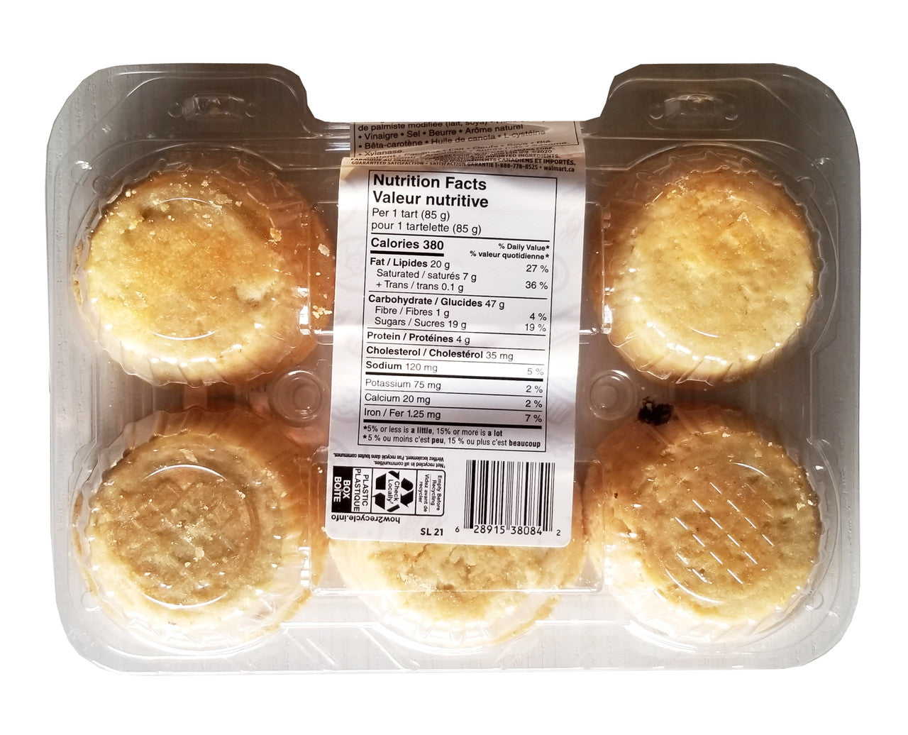 Your Fresh Market Pecan Butter Tarts, 510g/18oz., 6 Tarts, {Imported from Canada}